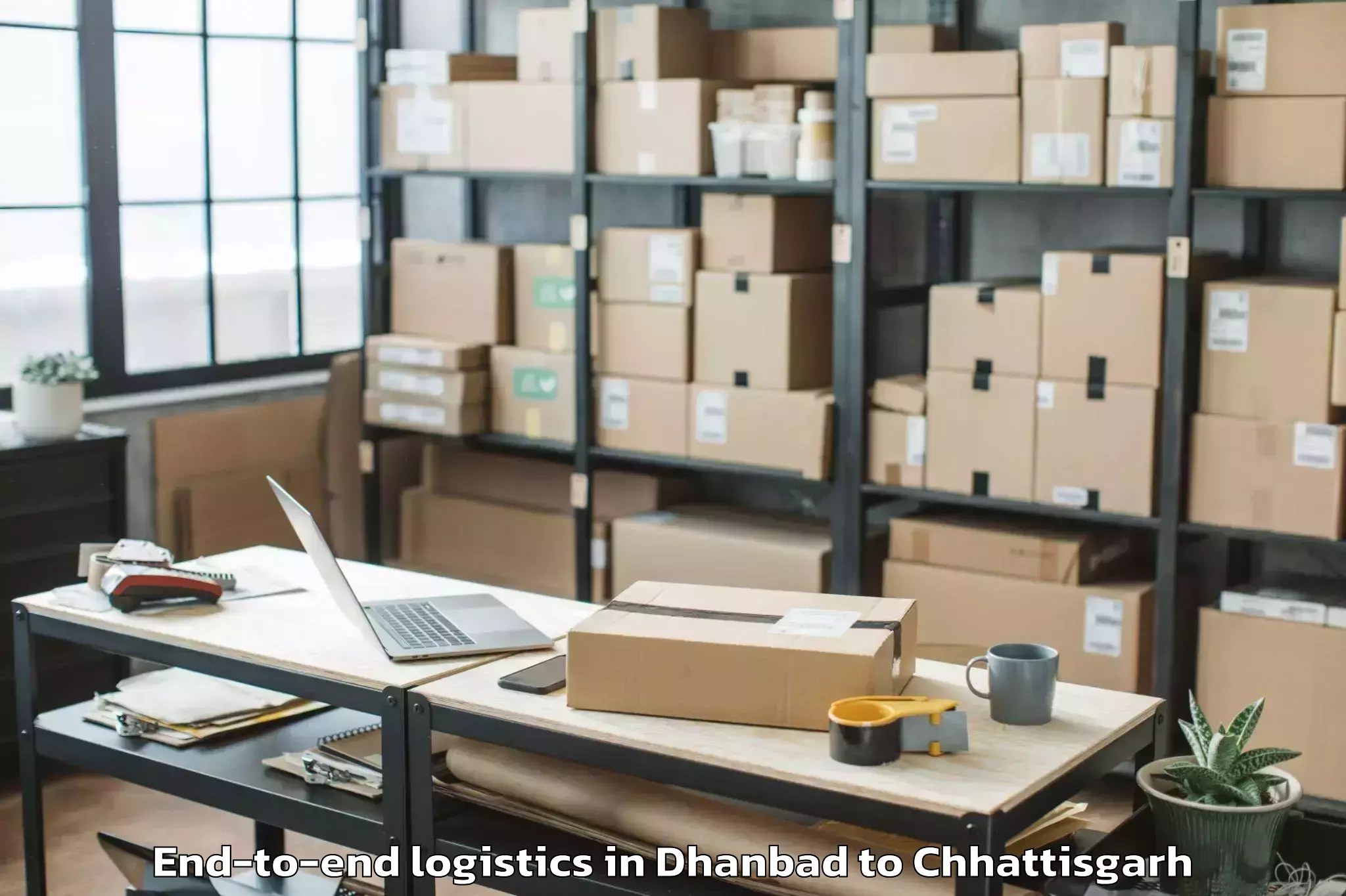 Trusted Dhanbad to Mandhar End To End Logistics